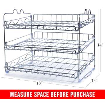 Che'mar Can Organizer for Pantry - Stackable Can Rack for 36 Cans, Canned Food Storage, Pantry Shelf...