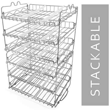Che'mar Can Organizer for Pantry - Stackable Can Rack for 36 Cans, Canned Food Storage, Pantry Shelf, Kitchen Cabinet or Countertop. (Chrome)