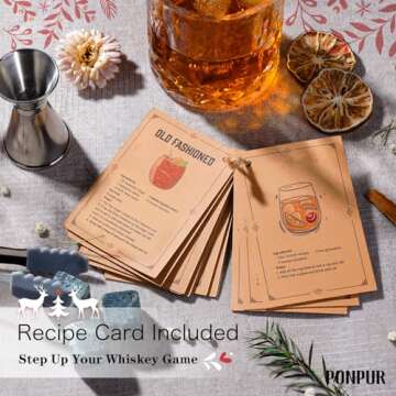 PONPUR Gifts for Men Dad, Whiskey Decanter Set with 2 Glasses with Wooden Box, Unique Dad Birthday Gift from Daughter Son, Best Dad Father Husband Presents for Anniversary Christmas