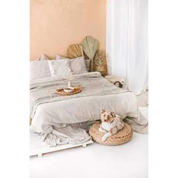 Extra Large Waffle Weave 100% Linen Bath Towel