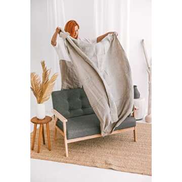 Extra Large Waffle Weave 100% Linen Bath Towel