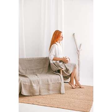 Extra Large Waffle Weave 100% Linen Bath Towel