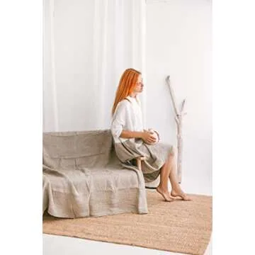 Extra Large Waffle Weave 100% Linen Bath Towel