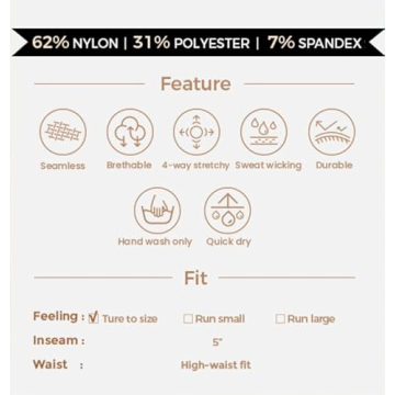 Aoxjox Vital Seamless Biker Shorts for Women 5"