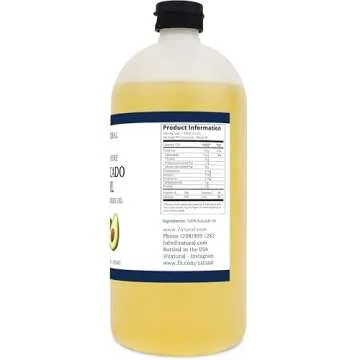 Zatural 100% Avocado Oil Pure Natural without Additives, Clean, Cold Pressed, Non-GMO, Vegan: For Co...