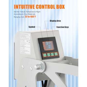 CREWORKS Auto Open Heat Press Machine, 16"x20" Clamshell Heat Press with Slide Out Base, 1600W Digital Sublimation Printer for T Shirts Bags Mouse Pads More, Heat Transfer Machine for Gifts Business