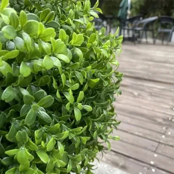 UNADRA Faux Boxwood Topiary Set for Indoor Outdoor Decor