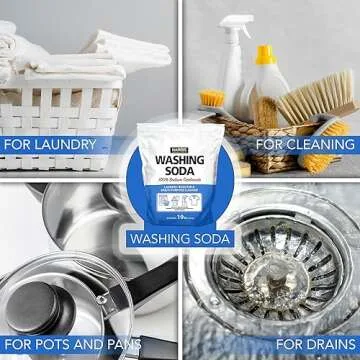 Harris Washing Soda, Sodium Carbonate, Laundry Booster and Multipurpose Cleaner, 10lb