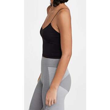 Free People Women's Skinny Strap Seamless Brami, Black, XS-S