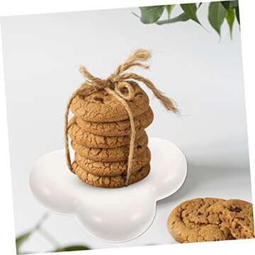 FELTECHELECTR Ceramic Teacup Tray and Multi Function Dry Fruit Tray Household Candy Tray for Snacks Divided Serving and Fruit Basket Elegant Snack Supply for Home Use