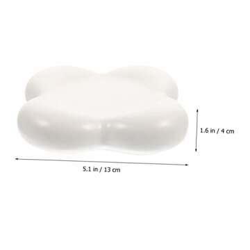 FELTECHELECTR Ceramic Teacup Tray and Multi Function Dry Fruit Tray Household Candy Tray for Snacks Divided Serving and Fruit Basket Elegant Snack Supply for Home Use