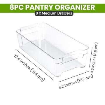Utopia Home - Fridge Organizer Bins - Refrigerator Organizing Bins - Pantry Organizers and Storage -...