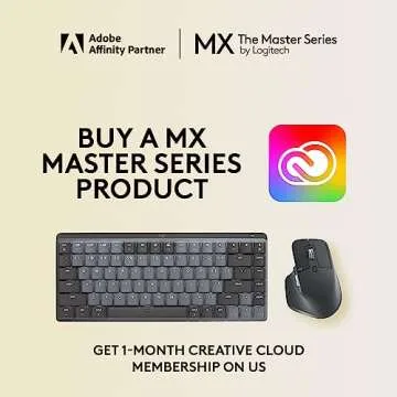Logitech MX Mechanical Mini Wireless Illuminated Keyboard, Clicky Switches, Backlit, Bluetooth, USB-...
