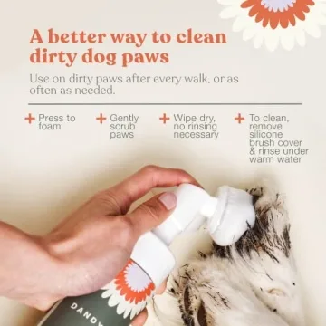 No-Rinse Dog Paw Cleaner with Silicone Brush for Healthy Paws
