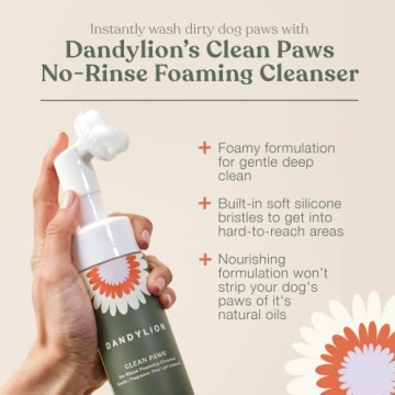 No-Rinse Dog Paw Cleaner with Silicone Brush for Healthy Paws