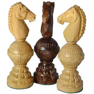 Chessbazar Chess Set Globe Design King 5" 32 Wooden Weighted Handmade Chess Pieces By
