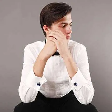 PH PandaHall 24 Sets 3 Color Brass Cufflinks Tray Settings with Dome Clear Glass Covers Cabochons Bezel Blanks for Picture Cuff Button Making, Tray 16mm