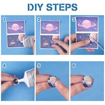 PH PandaHall 24 Sets 3 Color Brass Cufflinks Tray Settings with Dome Clear Glass Covers Cabochons Bezel Blanks for Picture Cuff Button Making, Tray 16mm