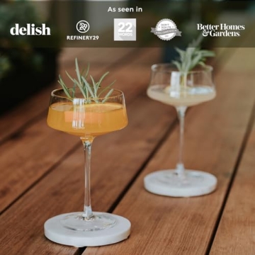 Luxe Martini Glasses Set of 2 | Handblown Crystal Cocktail Glasses