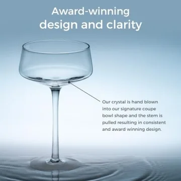 Luxe Martini Glasses Set of 2 | Handblown Crystal Cocktail Glasses