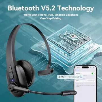 Sarevile Bluetooth Headset with USB Dongle for Work