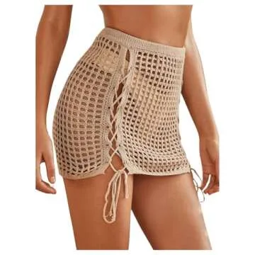 Chic Crochet Beach Cover-Up Skirt with Tassels