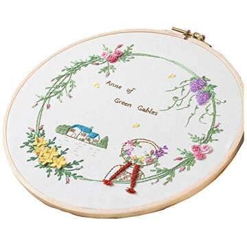 Hand Embroidery Kits for with Pattern, Full Range of Embroidery Starter Kit with Pattern for Lovedfull [Anne of Green Gables]