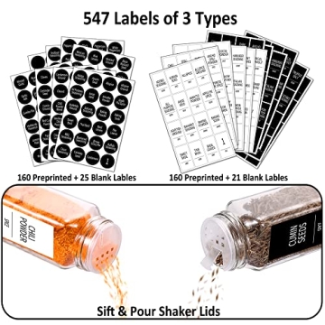 Churboro 36 Spice Jars Set for Organized Cooking