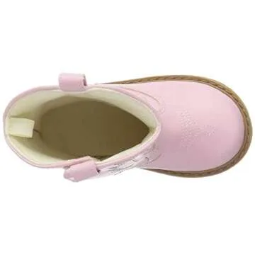 Baby Deer Round Toe Western Boot, White SZ 2