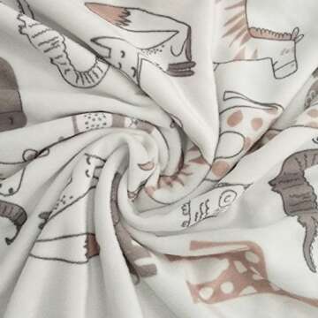 Soft Minky Baby Blanket with Lovely Animal Print 30 x 40