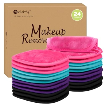 Orighty 24 Pack Reusable Makeup Remover Cloths - Soft, Eco-Friendly & Effective