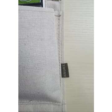 KINGREE Over The Door Magazine Storage Pockets, Wall Door Closet Hanging Storage Bag Organizer, (5 Pockets-Nature)