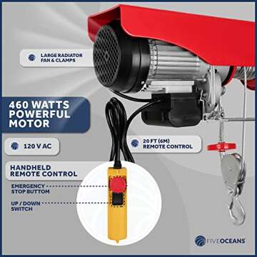 Powerful Five Oceans Electric Hoist with Remote Control