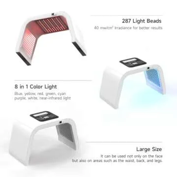 Megelin 8 in 1 Color LED Light Therapy Machine