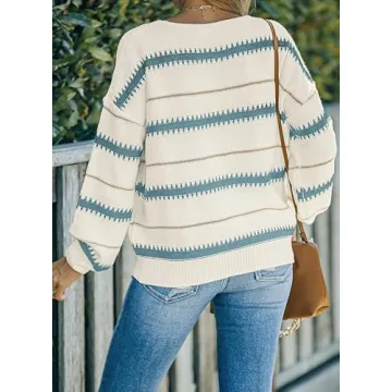 Stylish Dokotoo Striped Oversized Sweater for Women