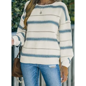Stylish Dokotoo Striped Oversized Sweater for Women