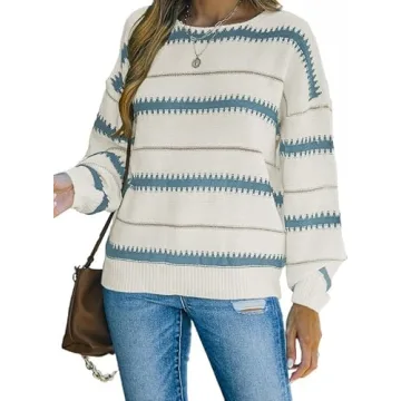 Stylish Dokotoo Striped Oversized Sweater for Women