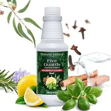 Natural Riches Household Cleaner Concentrate Five Guards with Basil from The Tales of stories of French Thieves Essential oil Blend household cleaner - 16 fl oz