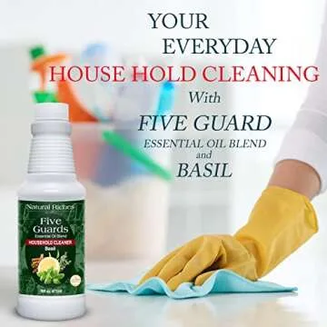 Natural Riches Household Cleaner Concentrate Five Guards with Basil from The Tales of stories of French Thieves Essential oil Blend household cleaner - 16 fl oz