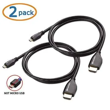 Cable Matters 2-Pack Micro HDMI to HDMI Cable for 4K UHD