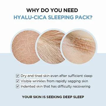 SKIN1004 Hyalu-CICA Sleeping Pack 3.38 fl.oz, 100ml Melatonin Hyaluronic Acid Centella Asiatica Extract Moist and Revitalization Multi Care Solutions