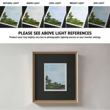 Madison Park Across The Plains 1 Wall Art Living Room Decor - Landscape Print Double Mat Canvas, Home Accent Bathroom Decoration, Ready to Hang Poster Painting for Bedroom, 17.2" X 19.2"