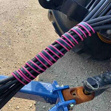 Outback Wrap - Hose Tamer Hydraulic Hose Management Protector and Tagging Wraps for Farming and Agriculture Equipment, Tractors, Harvesters, Planters, and Sprayers 40 mm Diameter - 18 inch - Red