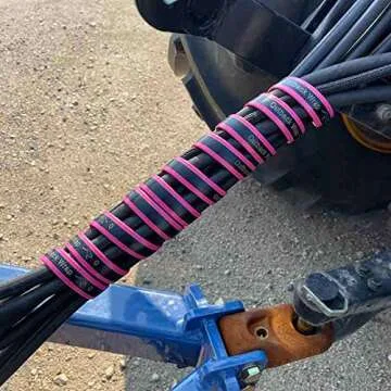 Outback Wrap - Hose Tamer Hydraulic Hose Management Protector and Tagging Wraps for Farming and Agriculture Equipment, Tractors, Harvesters, Planters, and Sprayers 40 mm Diameter - 18 inch - Red