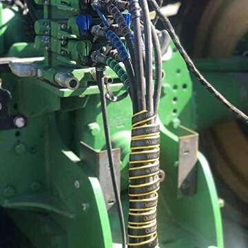 Outback Wrap - Hose Tamer Hydraulic Hose Management Protector and Tagging Wraps for Farming and Agriculture Equipment, Tractors, Harvesters, Planters, and Sprayers 40 mm Diameter - 18 inch - Red