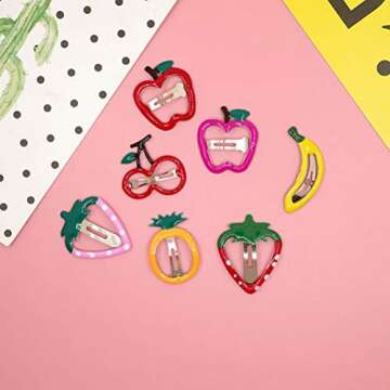Lurrose 14pcs Hair Clip for Kids with Fruit Shape Hair Barrette for Girls