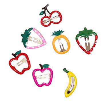Lurrose 14pcs Hair Clip for Kids with Fruit Shape Hair Barrette for Girls