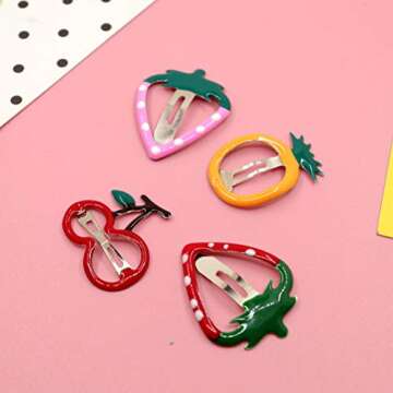 Lurrose 14pcs Hair Clip for Kids with Fruit Shape Hair Barrette for Girls