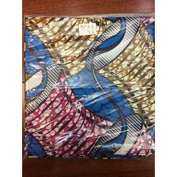 DESIGN 98 Blue Pink Head Wrap | 100% Cotton HEAD SCARF | Royal Head Wraps