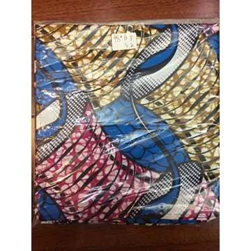 DESIGN 98 Blue Pink Head Wrap | 100% Cotton HEAD SCARF | Royal Head Wraps